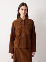 Suede Patch Pocket Jacket | Tan