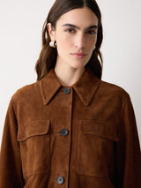 Suede Patch Pocket Jacket | Tan