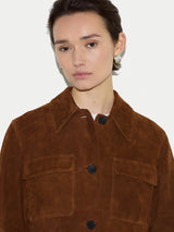 Suede Patch Pocket Jacket | Tan