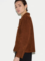 Suede Patch Pocket Jacket | Tan