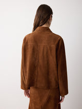 Suede Patch Pocket Jacket | Tan