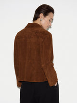 Suede Patch Pocket Jacket | Tan