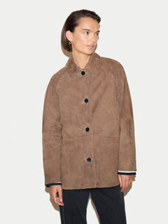 Suede Raglan Sleeve Jacket | Light Brown