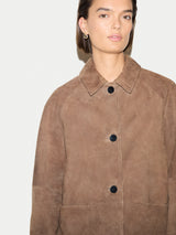 Suede Raglan Sleeve Jacket | Light Brown