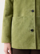 Suede Raglan Sleeve Jacket | Green