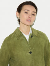 Suede Raglan Sleeve Jacket | Green