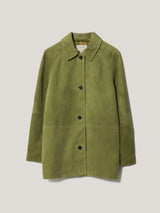 Suede Raglan Sleeve Jacket | Green