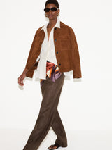 Linen Pleated Waist Shirt | White