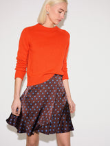 Mini Geo Rose Mini Skirt | Burgundy