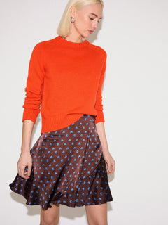 Mini Geo Rose Mini Skirt | Burgundy