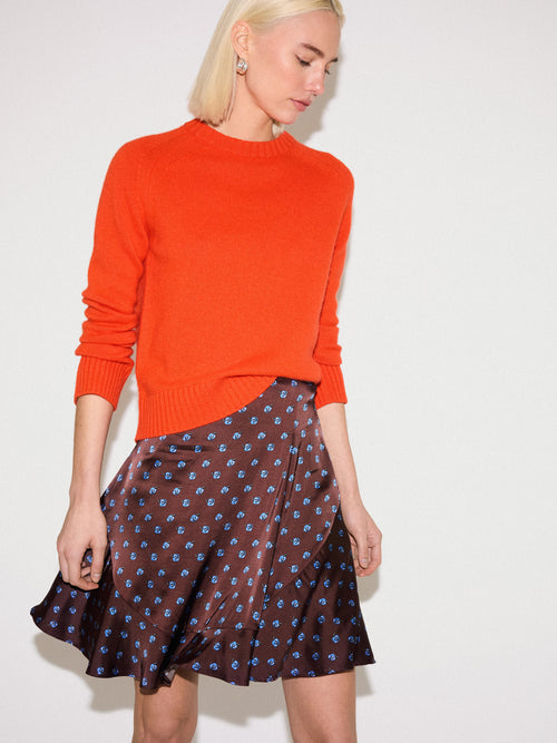 Mini Geo Rose Mini Skirt | Burgundy