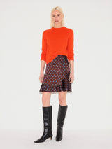 Mini Geo Rose Mini Skirt | Burgundy