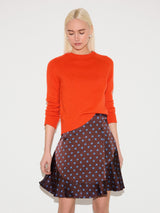 Mini Geo Rose Mini Skirt | Burgundy