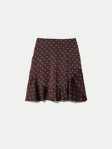 Mini Geo Rose Mini Skirt | Burgundy