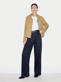 Cotton Cropped Trench Coat | Beige