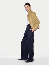 Cotton Cropped Trench Coat | Beige