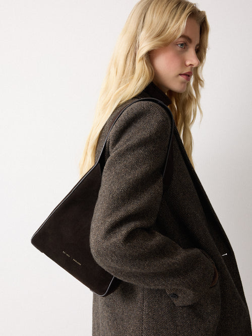 Mini Heckfield Suede Tote | Chocolate