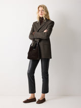 Mini Heckfield Suede Tote | Chocolate