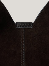 Mini Heckfield Suede Tote | Chocolate