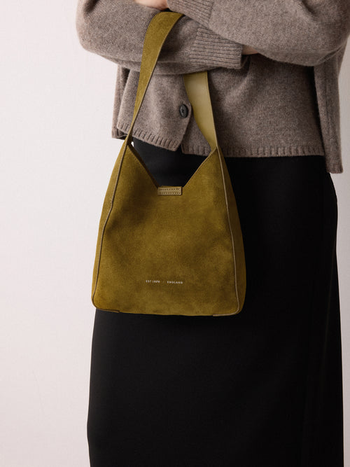 Mini Heckfield Suede Tote | Green