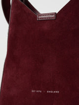 Mini Heckfield Suede Tote | Burgundy