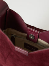 Mini Heckfield Suede Tote | Burgundy