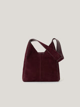 Mini Heckfield Suede Tote | Burgundy