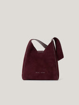 Mini Heckfield Suede Tote | Burgundy