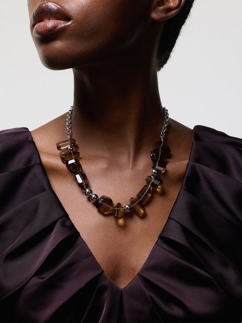 Irregular Stone Necklace | Multi