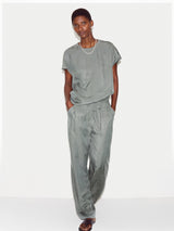Cupro Relaxed Fit Trouser | Khaki