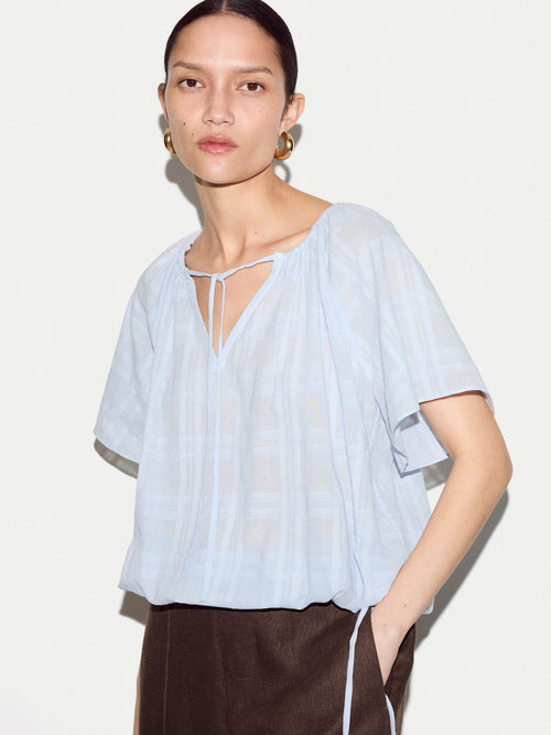 Drawstring Detailed Top | Blue – Jigsaw