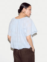 Drawstring Detailed Top | Blue