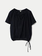 Drawstring Detailed Top | Navy
