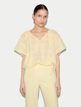 Drawstring Detailed Top | Yellow