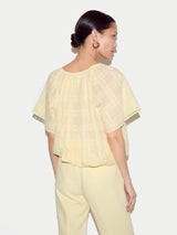 Drawstring Detailed Top | Yellow