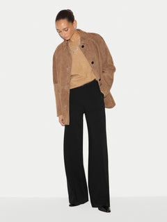 Modern Crepe Wide Leg Trouser | Black