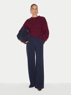 Modern Crepe Wide Leg Trouser | Navy