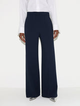 Modern Crepe Wide Leg Trouser | Navy
