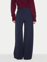 Modern Crepe Wide Leg Trouser | Navy