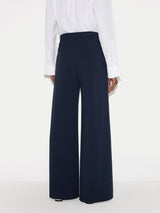 Modern Crepe Wide Leg Trouser | Navy