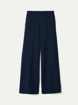 Modern Crepe Wide Leg Trouser | Navy