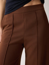 Modern Crepe Wide Leg Trouser | Brown