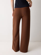 Modern Crepe Wide Leg Trouser | Brown