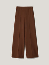 Modern Crepe Wide Leg Trouser | Brown