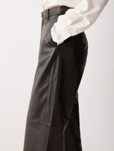 Dale Nappa Leather Trouser | Dark Brown