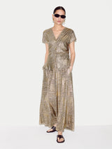 Shimmer Jersey Top | Gold
