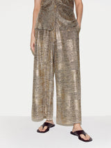 Shimmer Jersey Palazzo | Gold