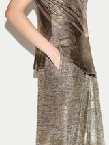 Shimmer Jersey Palazzo | Gold