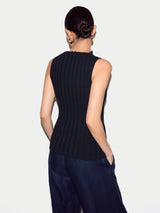 Cotton 90's Rib Tank | Navy