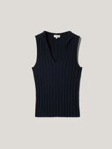 Cotton 90's Rib Tank | Navy